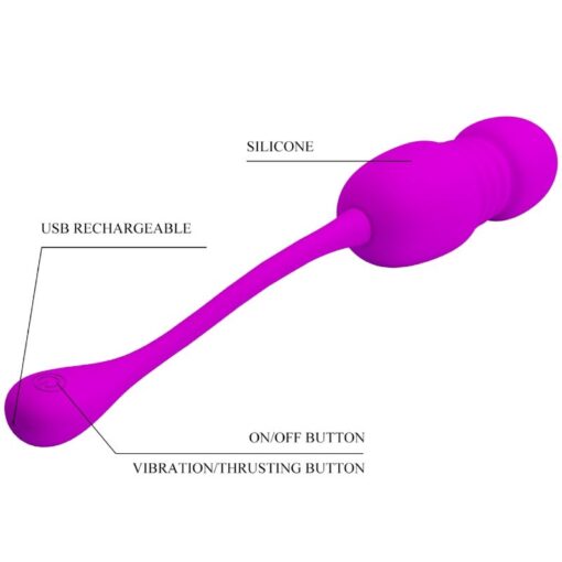 PRETTY LOVE – CALLIE HUEVO VIBRADOR RECARGABLE MORADO - intimamenities.com