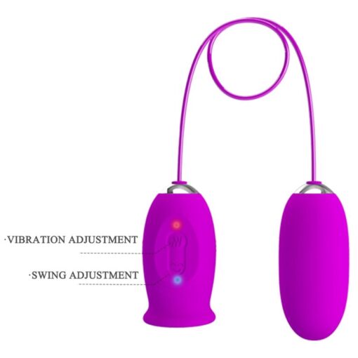 PRETTY LOVE – DAISY HUEVO DUAL VIBRADOR RECARGABLE MORADO - intimamenities.com