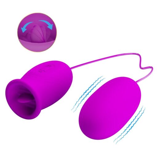 PRETTY LOVE – DAISY HUEVO DUAL VIBRADOR RECARGABLE MORADO - intimamenities.com