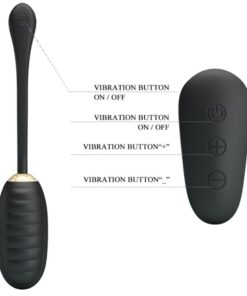 PRETTY LOVE – DOREEN HUEVO VIBRADOR DE LUJO RECARGABLE NEGRO CONTROL REMOTO - intimamenities.com