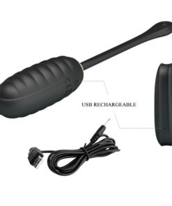 PRETTY LOVE – DOREEN HUEVO VIBRADOR DE LUJO RECARGABLE NEGRO CONTROL REMOTO - intimamenities.com