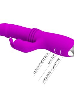 PRETTY LOVE – DOROTHY VIBRADOR CONEJO RECARGABLE MORADO - intimamenities.com