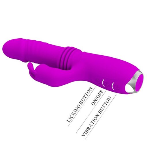 PRETTY LOVE – DOROTHY VIBRADOR CONEJO RECARGABLE MORADO - intimamenities.com