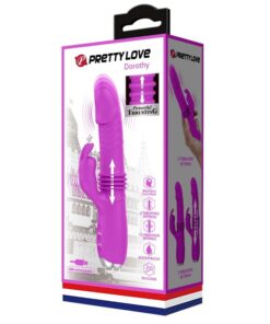 PRETTY LOVE – DOROTHY VIBRADOR CONEJO RECARGABLE MORADO - intimamenities.com