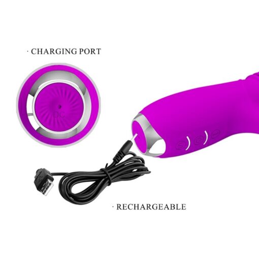 PRETTY LOVE – DOROTHY VIBRADOR CONEJO RECARGABLE MORADO - intimamenities.com