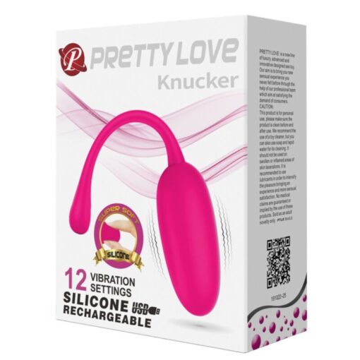 PRETTY LOVE – KNUCKER HUEVO VIBRADOR RECARGABLE ROSA - intimamenities.com