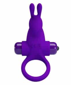 PRETTY LOVE – ANILLO VIBRADOR I CONEJO PARA PENE MORADO - intimamenities.com