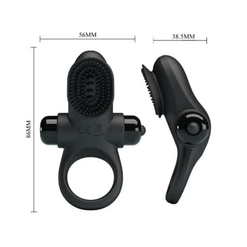 PRETTY LOVE – ANILLO VIBRADOR II PARA PENE NEGRO - intimamenities.com