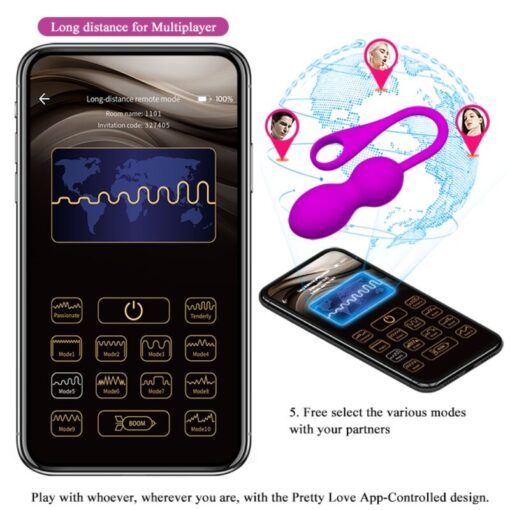 PRETTY LOVE – ELVIRA BOLAS VIBRADORAS RECARGABLE MORADO - intimamenities.com