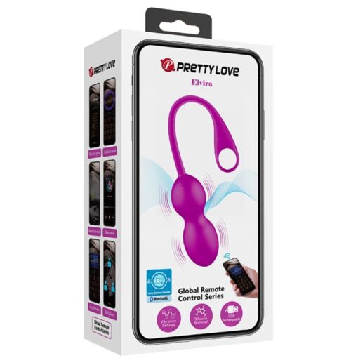 PRETTY LOVE – ELVIRA BOLAS VIBRADORAS RECARGABLE MORADO - intimamenities.com