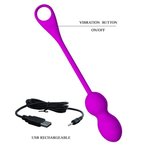 PRETTY LOVE – ELVIRA BOLAS VIBRADORAS RECARGABLE MORADO - intimamenities.com