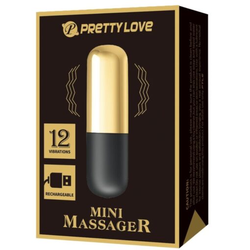 PRETTY LOVE – BALA VIBRADOR RECARGABLE DORADO - intimamenities.com