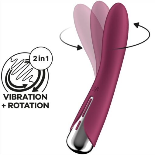 SATISFYER – SPINNING VIBE 1 VIBRADOR ROTADOR G-SPOT RED - intimamenities.com