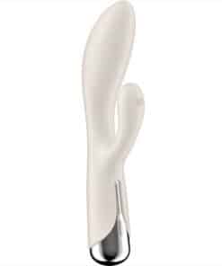 SATISFYER – SPINNING RABBIT 1 ESTIMULACION CLITORIS Y PUNTO G BEIGE - intimamenities.com