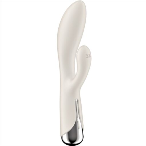 SATISFYER – SPINNING RABBIT 1 ESTIMULACION CLITORIS Y PUNTO G BEIGE - intimamenities.com