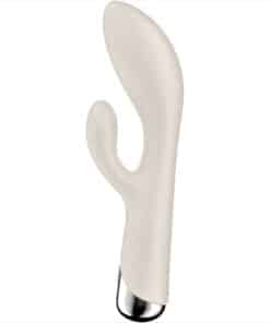 SATISFYER – SPINNING RABBIT 1 ESTIMULACION CLITORIS Y PUNTO G BEIGE - intimamenities.com