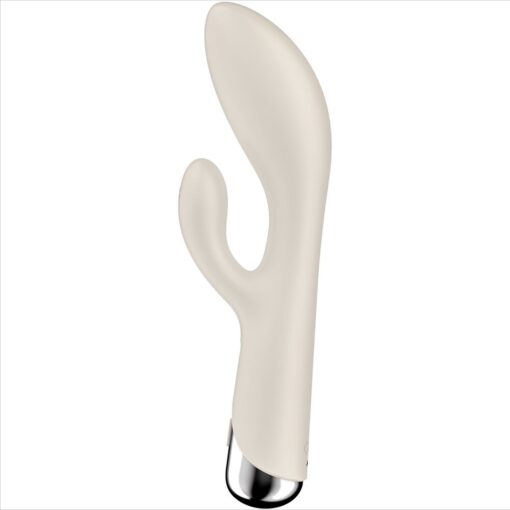 SATISFYER – SPINNING RABBIT 1 ESTIMULACION CLITORIS Y PUNTO G BEIGE - intimamenities.com