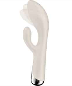 SATISFYER – SPINNING RABBIT 1 ESTIMULACION CLITORIS Y PUNTO G BEIGE - intimamenities.com
