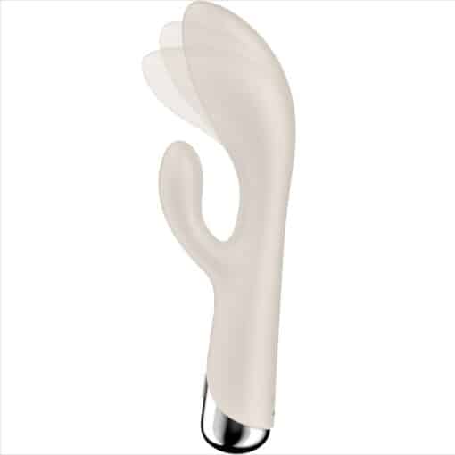 SATISFYER – SPINNING RABBIT 1 ESTIMULACION CLITORIS Y PUNTO G BEIGE - intimamenities.com