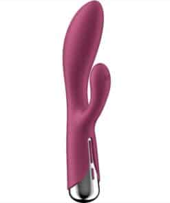 SATISFYER – SPINNING RABBIT 1 ESTIMULACION CLITORIS Y PUNTO G ROJO - intimamenities.com