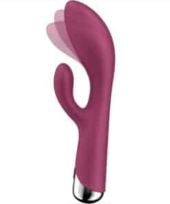 SATISFYER – SPINNING RABBIT 1 ESTIMULACION CLITORIS Y PUNTO G ROJO - intimamenities.com