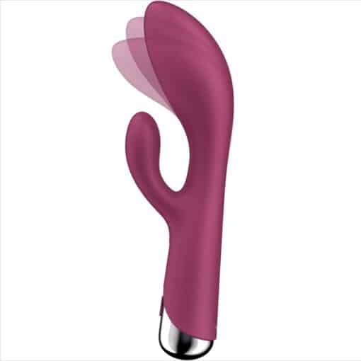 SATISFYER – SPINNING RABBIT 1 ESTIMULACION CLITORIS Y PUNTO G ROJO - intimamenities.com