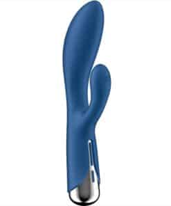 SATISFYER – SPINNING RABBIT 1 ESTIMULACION CLITORIS Y PUNTO G AZUL - intimamenities.com