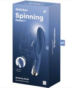 SATISFYER – SPINNING RABBIT 1 ESTIMULACION CLITORIS Y PUNTO G AZUL - intimamenities.com