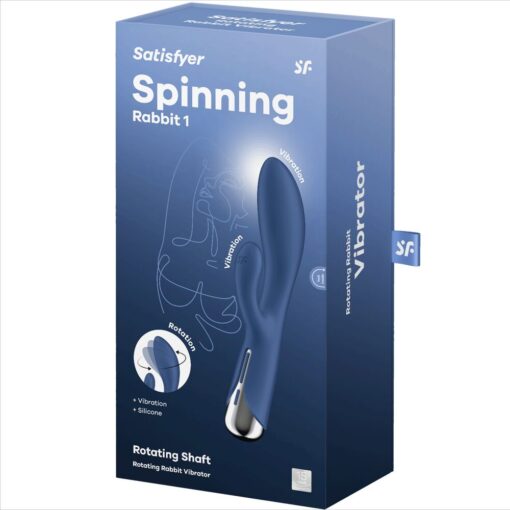 SATISFYER – SPINNING RABBIT 1 ESTIMULACION CLITORIS Y PUNTO G AZUL - intimamenities.com