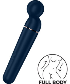 SATISFYER – PLANET WAND-ER MASAJEADOR VIBRADOR AZUL - intimamenities.com