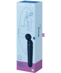 SATISFYER – PLANET WAND-ER MASAJEADOR VIBRADOR AZUL - intimamenities.com