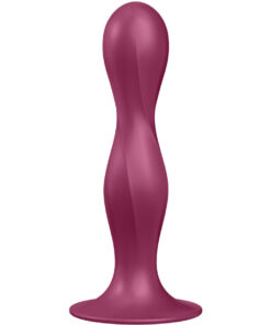SATISFYER - DOUBLE BALL-R DILDO SILICONA GRANATE