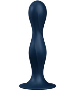 SATISFYER - DOUBLE BALL-R DILDO SILICONA AZUL