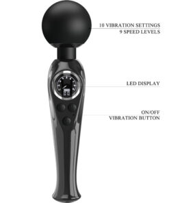 PRETTY LOVE – SKYLER VIBRADOR WAND NEGRO - intimamenities.com