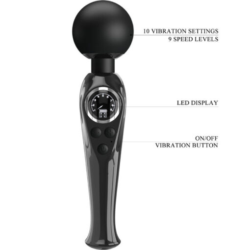 PRETTY LOVE – SKYLER VIBRADOR WAND NEGRO - intimamenities.com
