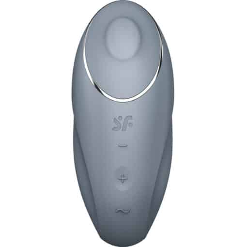 SATISFYER – TAP & CLIMAX 1 VIBRADOR LAY-ON GRIS - intimamenities.com