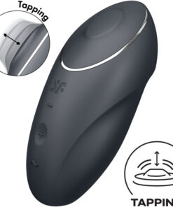 SATISFYER – TAP & CLIMAX 1 VIBRADOR LAY-ON NEGRO - intimamenities.com