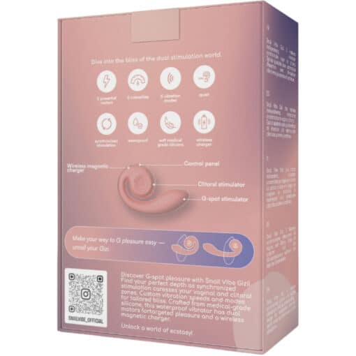 SNAIL VIBE – GIZI ESTIMULADOR DUAL ROSA - intimamenities.com