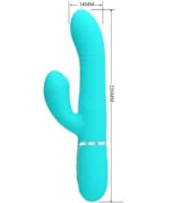PRETTY LOVE – VIBRADOR PUNTO G MULTIFUNCIÓN VERDE AGUA - intimamenities.com