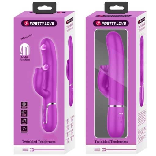 PRETTY LOVE – VIBRADOR RABBIT CON LICKING FUCSIA - intimamenities.com