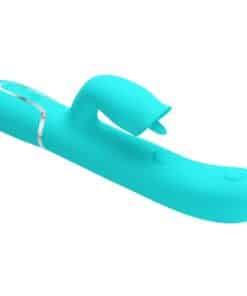 PRETTY LOVE – VIBRADOR RABBIT CON LICKING VERDE AGUA - intimamenities.com