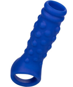 CALEXOTICS - ADMIRAL BEADED FUNDA PENE SILICONA LÍQUIDA AZUL