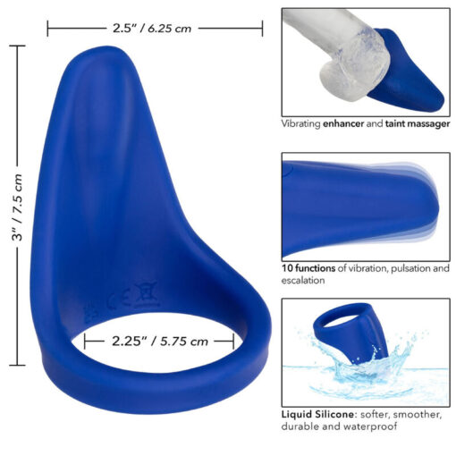 CALEXOTICS – ADMIRAL MASAJEADOR DE PERINEO AZUL - intimamenities.com