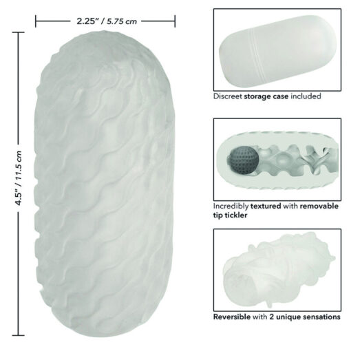 CALEXOTICS - BOUNDLESS STROKER BLANDO REVERSIBLE GRIS - Imagen 13