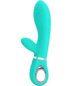 PRETTY LOVE – THOMAS VIBRADOR PUNTO G MULTIFUNCIÓN VERDE AGUA - intimamenities.com