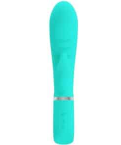 PRETTY LOVE – PRESCOTT VIBRADOR PUNTO G MULTIFUNCIÓN VERDE AGUA - intimamenities.com