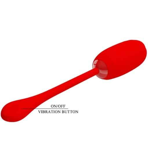 PRETTY LOVE – KIRK HUEVO VIBRADOR RECARGABLE ROJO - intimamenities.com