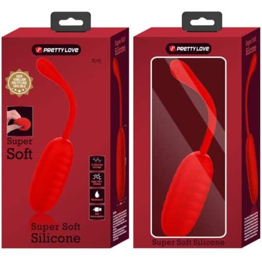 PRETTY LOVE – KIRK HUEVO VIBRADOR RECARGABLE ROJO - intimamenities.com