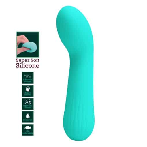 PRETTY LOVE – FAUN VIBRADOR RECARGABLE VERDE AGUA - intimamenities.com