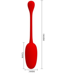 PRETTY LOVE – KNUCKER HUEVO VIBRADOR RECARGABLE ROJO - intimamenities.com